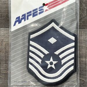 New 2-Pack Large USAF Air Force 1Sgt First Sergeant E-7 Blues Rank Patches